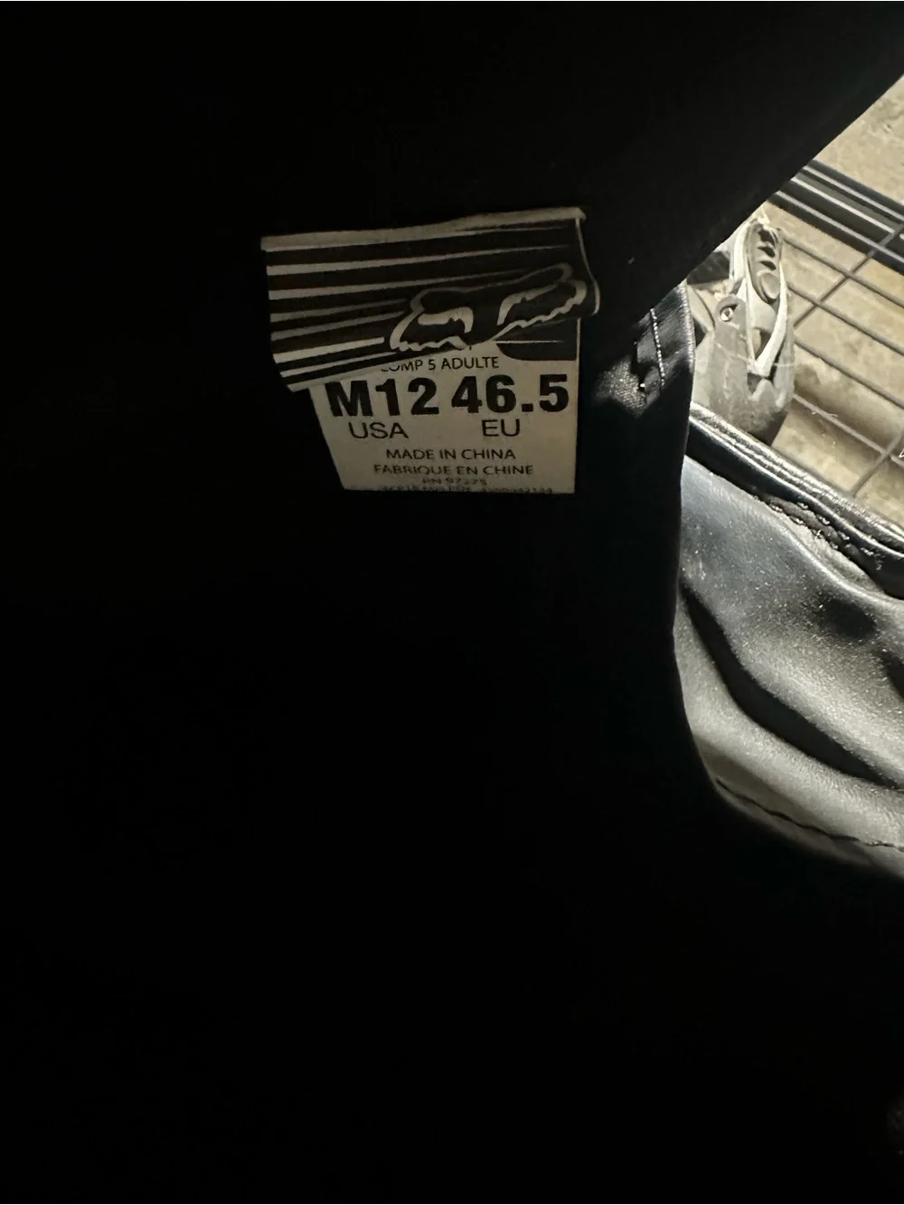 Fox Black and White Motocross Boots with Logo